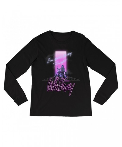 Whitney Houston Long Sleeve Shirt | Neon Light I'm Your Baby Tonight Image Shirt $5.87 Shirts
