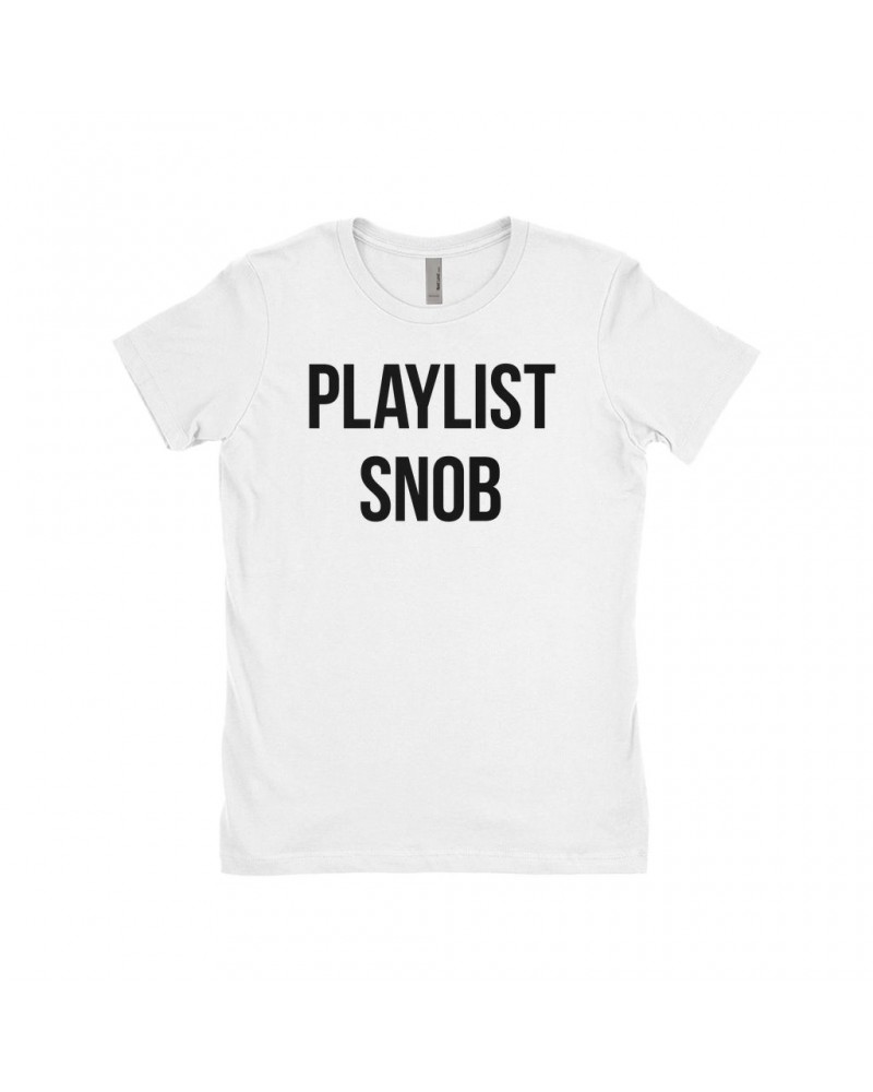 Music Life Ladies' Boyfriend T-Shirt | Playlist Snob Shirt $5.47 Shirts