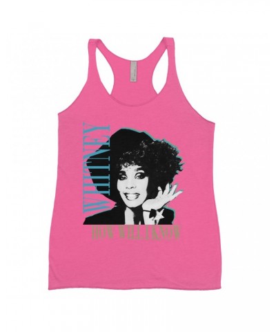 Whitney Houston Bold Colored Racerback Tank | How Will I Know Negative Design Shirt $11.27 Shirts