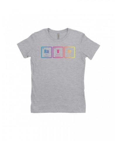 Music Life Ladies' Boyfriend T-Shirt | Raver Periodic Table Ombre Design Shirt $10.07 Shirts