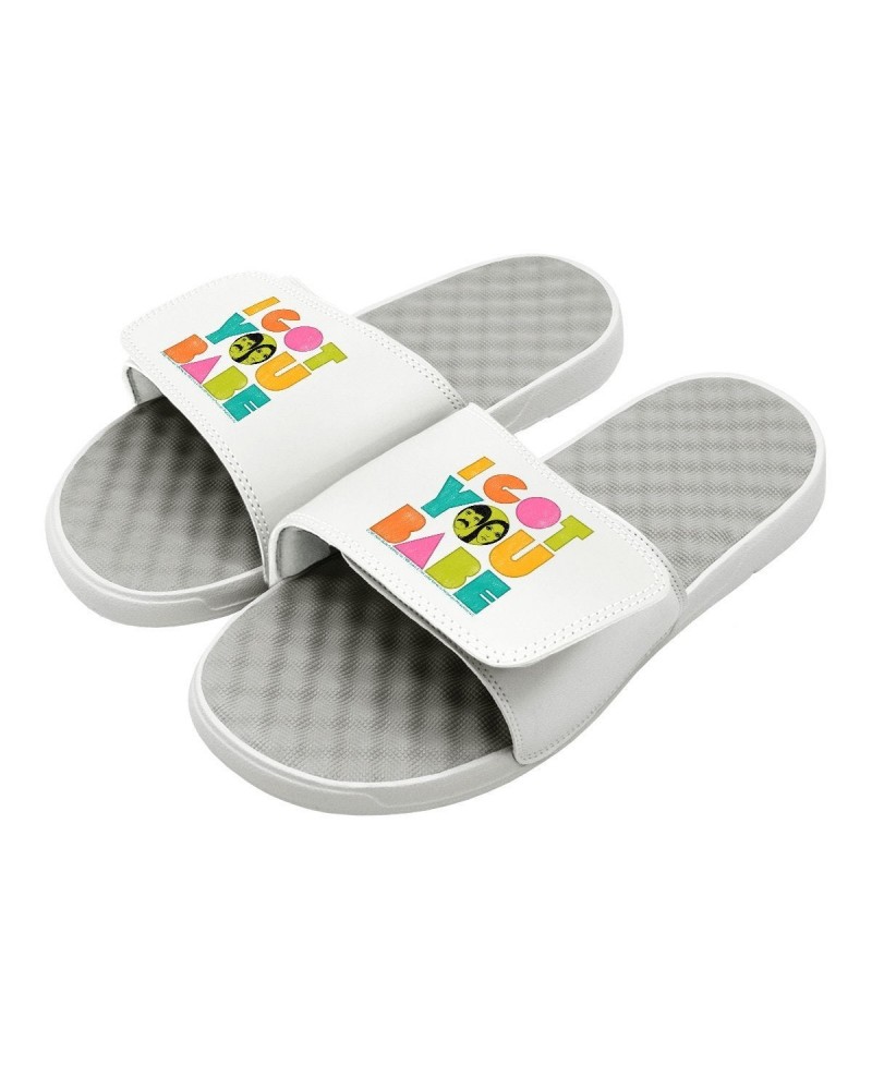 Sonny & Cher I Got You Babe Pastel Logo Distressed Sandals $13.33 Footware