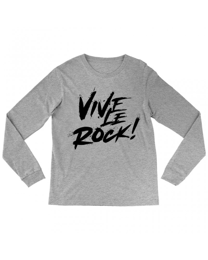 Music Life Long Sleeve Shirt | Vive Le Rock Shirt $3.60 Shirts