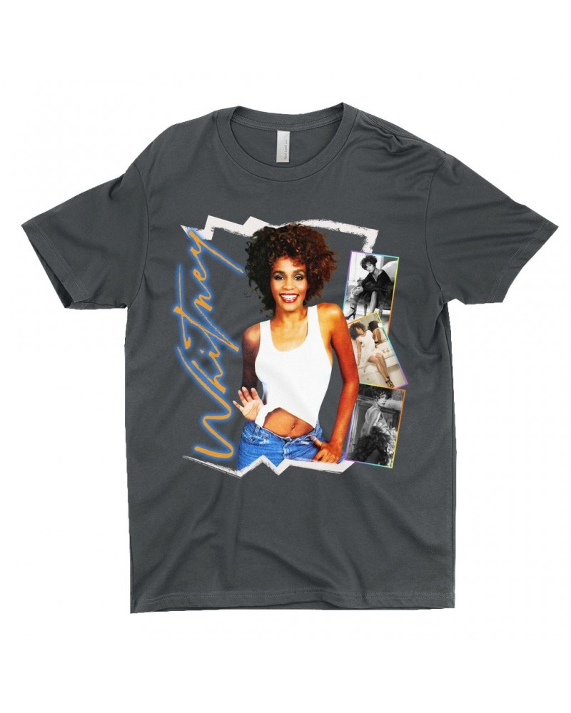 Whitney Houston T-Shirt | Rainbow Ombre Electric Collage Shirt $9.07 Shirts