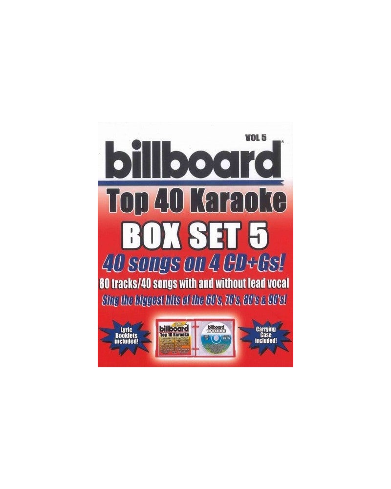Party Tyme Karaoke Billboard Top 40 Karaoke Box Set Vol. 5 (4 CD+G)(40+40-Song Party Pack) $17.98 CD