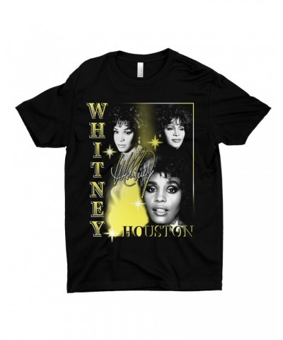 Whitney Houston T-Shirt | Yellow Classic Collage Shirt $10.44 Shirts