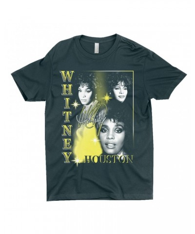 Whitney Houston T-Shirt | Yellow Classic Collage Shirt $10.44 Shirts