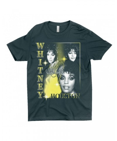 Whitney Houston T-Shirt | Yellow Classic Collage Shirt $10.44 Shirts