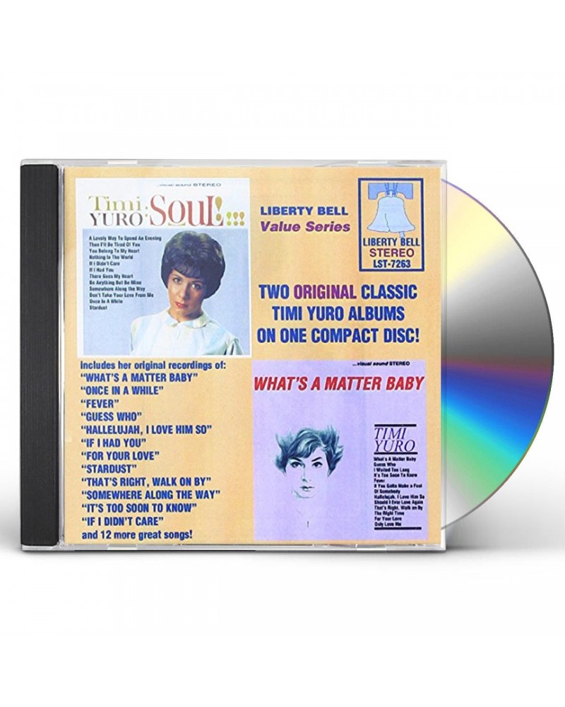Timi Yuro SOUL / WHAT'S A MATTER BABY CD $16.93 CD