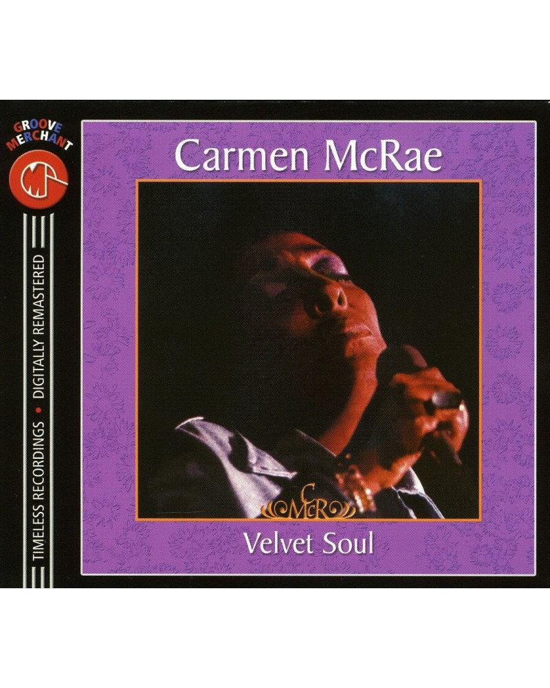 Carmen McRae VELVET SOUL CD $11.00 CD