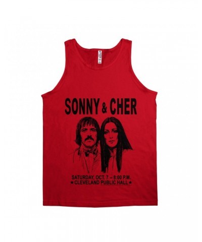 Sonny & Cher Unisex Tank Top | Cleaveland Hall Concert Poster Shirt $7.91 Shirts