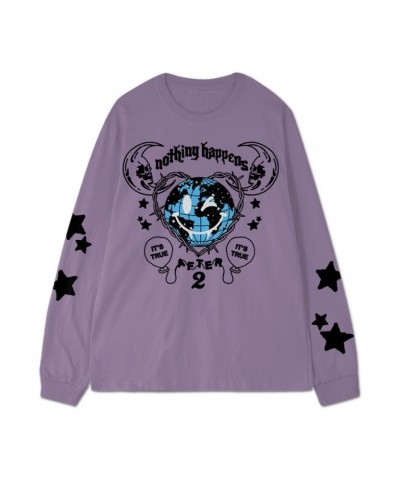 Ed Sheeran Globe Wink Lilac Long Sleeve $6.62 Shirts
