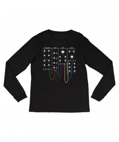 Music Life Long Sleeve Shirt | Modular Synth Chest Panel Shirt $8.39 Shirts