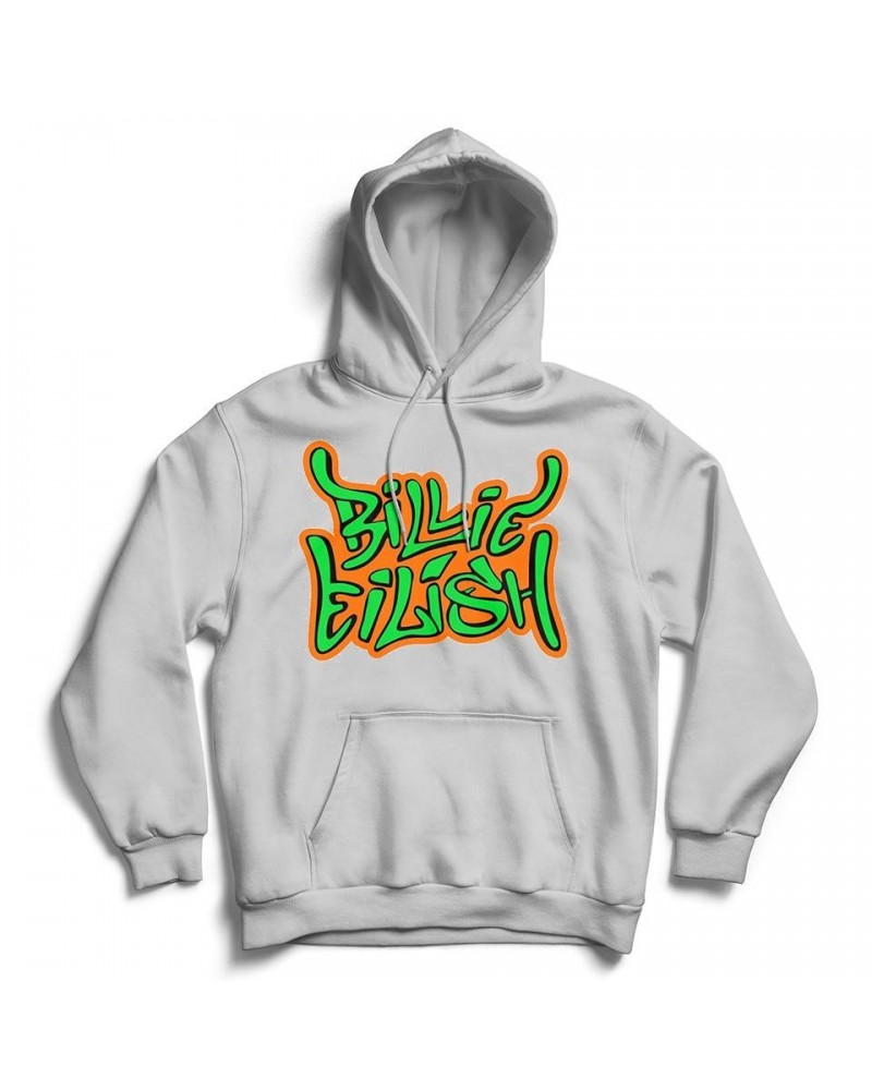 Billie Eilish Hoodie - Airbrush Flames Blohsh $16.32 Sweatshirts