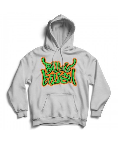 Billie Eilish Hoodie - Airbrush Flames Blohsh $16.32 Sweatshirts